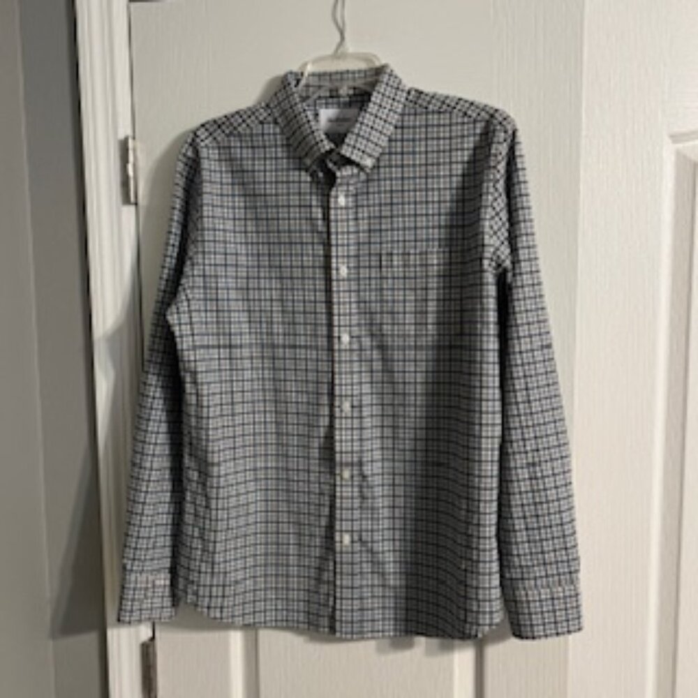 Goodfellow & Co Men's Long Sleeve Slim Fit Button Down Dress Shirt Plaid Medium